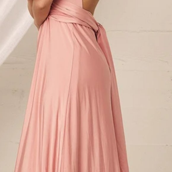 Lulus Always Stunning Convertible Blush Pink Maxi Dress - Picture 4 of 4